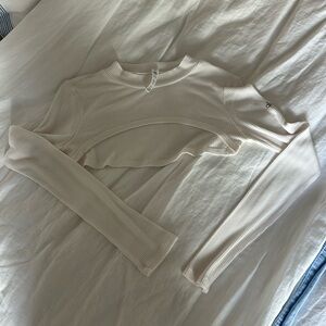 Alo ribbed white long sleeve